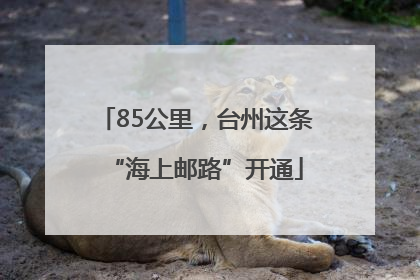 85公里，台州这条“海上邮路”开通