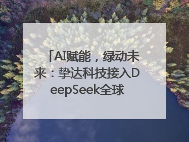 AI赋能，绿动未来：挚达科技接入DeepSeek全球化布局的新篇章