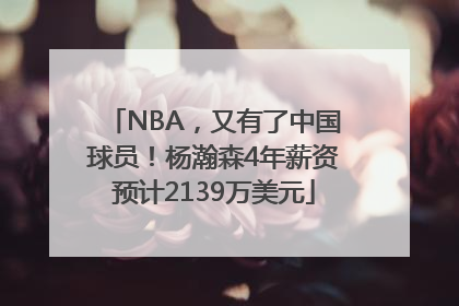 NBA，又有了中国球员！杨瀚森4年薪资预计2139万美元